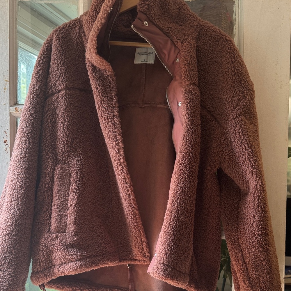 Abercrombie & Fitch Brown Teddy Jacket